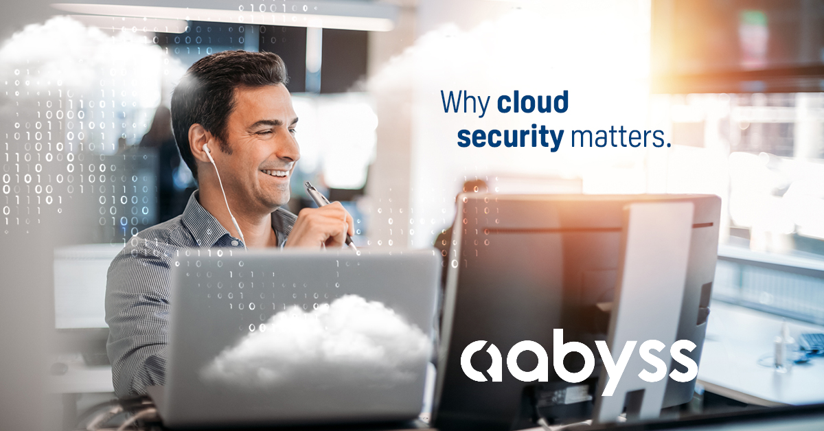 Why Cloud Security Matters, man with laptop featured image for aabyss blog